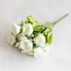 Fałszywy Western Rose (5 łodyg / wiązka) 11.42 "Długość Róże Symulacyjne Plastikowe akcesoria do domu Ślubne Sztuczne kwiaty