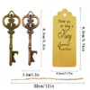 50pcs/lot Wedding Souvenirs Key Bottle Opener With Tags vintage Keychain Keyring Wedding Favors Gifts for Guest Party decoration