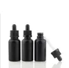 wholesale noir 30 ml avec compte-gouttes bouteille d'huile essentielle flacon compte-gouttes en verre 30 ml bouteille en verre noir dépoli