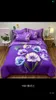 100 Bomull 3d Flower Pink Floral Rose Bedding Set Olja Utskrift Solros Duvet Cover Flat Sheet Pillowcases / Twin Full Queen King Size