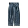 Fashion-2019 Men's Solid Color Casual Pants Baggy Homme Classic Cargo Pocket Jeans Tide Male Biker denim Löst byxor plus storlek M-2XL