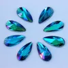 Micui 100 stcs 9 18 mm Crystal Drop Rhinestones Flat Back Acryl Crystal Stones voor sieraden maken kledingdecoraties ZZ455192U