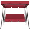 Terrass Swing Chair 2 Pieces / Set Universal Garden Chair Dustproof 3-sits utomhuslock (röd)