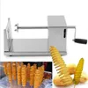 Ny Manuell Rostfritt Stål Spiral Potatis Slicer Potatis Torn Kök Verktyg Frukt Vegetabilisk Verktyg Potatis Tower Cutter