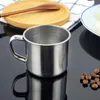 Roestvrijstalen beker Draagbare koffiemok Drinkbekers mondwater beker bier Melk Espresso Geïsoleerde Shatterproof Cup