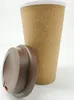L'ultima protezione ambientale Bicchieri di plastica degradabili per caffè, latte, sughero, doppio strato, antiscottatura, pratici bicchieri in plastica, supportano il logo personalizzato