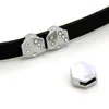 10 PCS! Charms de slides de cristal de 8mm apto para pulseira de pulseira de 8mm / cinto / colar de estimação (5 estilos podem escolher) lssc13-405