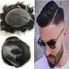 Couleur noire naturelle 1B Wig en dentelle pour hommes noirs Toupee Mens Stockage en dentelle Remplacement des cheveux vierge brésilienne Human Hair Pieds 8662805