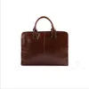 Mens Leather Briefcase Laptop Bags Travel Bag Soft Shoulder Bags Business Man Handbag Male Formal Briefcases290h