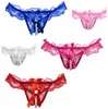 5styles Lace Abra Crotch Calças de Cordas Net Fios Massagem Calcinhas Pérola LINGERIE Calças Briefs Sexy Tentação T GGA3031-1