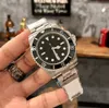 고품질 남성 시계 남성 자동 이동 114060 데이트 시계 세라믹 베젤 검은 녹색 40mm relojes 스틸 스트랩 스포츠 W322J