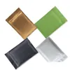 DHL Solid Matte kleur aluminium folie tas zelf afdichting zak rits tassen plastic pack wrapper blauw groen roze matte kleur aluminium folie tas