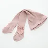 Девушки Леггинсы колготки Baby Bowknot Princess Socks Детские танцевальные колготки малыша хлопчатобумажные брюки наружные твердые причинно-следственные брюки.