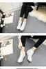 Hot Sale-genuine leather women Casual Shoes platform height increasing high heel shoes lace up soft sneakers