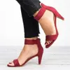 Hot Sale-Spring Women Heel Open Toe Zipper Suede Leopard Platform Office Ladies Sandal Shoes Sapato Feminino