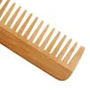 MOQ 100 pcs Customize LOGO Premium Bamboo Combs Fine & Coarse Teethed Beard Hair Comb Anti Statics Double Sided for Men Women