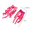 1 paire mignon filles aléatoires Clips de cheveux Bow Ponytail Solder caoutchouc coloré ruban coloré rouleau élastique Bands de cheveux Kids Gum pour coiffure9305050