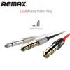 Remax 3.5mm 범용 AUX 오디오 케이블 남성 남성 확장 AUX 케이블 자동차 휴대 전화 헤드폰 MP3 MP4