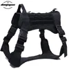 Tactical Service Dog Vest Camouflage Hunting Molle K9 Dog Harness with Pouches Water Bottle Carrier Bag8746533
