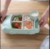 Fibra de Bambu Bebê Cutelaria Pratos Criativo Cartoon Carro Placa de Jantar Infantil à prova de outono Dividir presentes como comer
