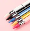 NAN002 stainless double ended nail art dotting pen wax head dot pens for Manicure Glitter Powder Nail Art Tools