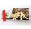 Fossile di dinosauro Scavo archeologico Dinosauro Scheletro assemblato fai-da-te, Modello giocattolo di dinosauro di simulazione, Educazione scientifica Regali fatti a mano per bambini
