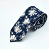 Floral Print Neckties Men Slim Neck Tie Fashion Classic Cotton Ties Business Wedding Party College Flower Neckwear Casual Ties YFA1121