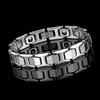 New Healing Magnetic Bracelet MenWoman Titanium steel 2 Health Care Elements Magnetic Tourmaline Rose Gold Bracelet Hand Chain5853826