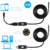 Fotocamera per endoscopio USB da 7 mm 1 / 2/3 / 5m cavo impermeabile del cavo del serpente del tubo del serpente del tubo del serpente per il PC del telefono del telefono Android OTG