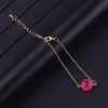 Colorful Druzy Stone Gold Plated Charm Bracelets Chain Friendship Bangle For Women Girl Party Club Decor Jewelry