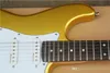 Beyaz Pickguard'lı Altın Elektro Gitar, SSS Alıcıları, Gülağacı Klavye, Ters Başlığı