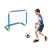 Vendas Dobrável Mini Futebol Futebol Bola De Futebol Postar Post Net Set + Bomba Crianças Esporte Indoor Home Jogos Ao Ar Livre Brinquedos Presente Drop Shipping