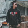 Moda Harajuku para hombre diseñador sudaderas con capucha Sudadera Casual Negro Hip Hop Japón Imprimir Sudadera con capucha Ropa de calle Top Coat Hombre Invierno