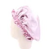 Reversible Bonnet for Kids Candy Color Satin Silky Bonnet Double Layer Day Night Sleep Cap Children Head Wrap Hair Accessories