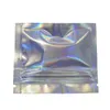 7.5 * 6cm Küçük ışıltılı Alüminyum Folyo Çanta Kapanabilen Mini Zip Depolama Bag200pcs Ambalaj kilit Mylar Kılıfı Isı Seal Coffee Bean Tohum Örneği