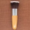 Professioneller Flachpinsel, Foundation-Puder-Schönheitspinsel, Bambus-Rundkopfpinsel, Kosmetik-Make-up-Pinsel-Werkzeug