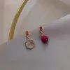 Großhandel - Designer Gold Retro Ohrringe Mode Legierung 925 Silber Nadel Ohrringe mit grünem Stein für Frauen Schmuck