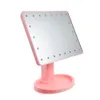 Atacado 360 graus Rotação Toque Espelho de Maquiagem com 16/22 LED Luzes Profissional Vanity Espelho Mesa Desktop Maquiagem Espelho