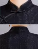 Sexy longo cheongsam 2019 tradicional estilo chinês manga curta vestido mulheres mola lace qipao vestidos de festa slim vestido