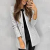 2019 New Women Mid-Comprimento Trench Coat Blazer Slim Fit Terno Casaco de Lã Feminino Primavera Botão Outono Sólido Outwear Roupas