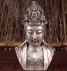 Chiny stare feng shui homeornamenty talerz ze srebrną statuą Guanyin