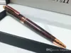 Korloff stylo brun rouge or rose motif décoratif clip stylos à bille luxe Style Vintage cadeau no box1485539