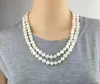 Collier de perles baroques de 48 pouces, 9 à 10mm, bijoux en perles blanches, mariage, amour, fête des mères, bijoux cadeaux de bonheur pour femmes
