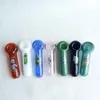 Tobacco Cucumber Hand Heady Glass Pipes Pyrex Spoon Bongs Oil Burners Nail Smoking Pipe Thick 8 Colors Choose 4.0inches