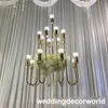 Europäischen stil eisen LED licht kerzenständer säule hohe kristall Glas kandelaber kerzenhalter hochzeit mittelstücke decor0984