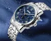 Quartz Wristwatches Men Metal Mesh Stainless Steel Waterproof Watch Moon Phase Complete Calendar Business Watches 9121