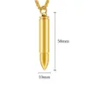 Bullet Pendant Necklace Cremation Jewelry Souvenir Ashes Urn för att lagra en liten mängd minnesartiklar239g