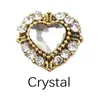 11x12mm Crystal Heart Shape Rhinestone 3D Nail Charms för nagelkonstdekorationer DIY Glitter Alloy Nails Tools Gratis frakt