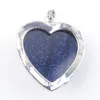Wojiaer Natural White Opal Quartz Gemstone Bead Heart Pendant Collier Silver Color Healing Reiki 7 Chakra Charm Bijoux BN317