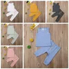 Bébé Vêtements D'été Ensembles Garçon Filles Pantalons Sans Manches Costumes Simple Solide Couleur Tenues Mode Casual Gilet Long Pantalon 2 Pcs 6 Couleurs ZYQA455